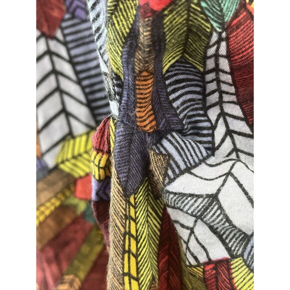 Angie Womens Multicolor Tunic Top Size M Geometric Ruched Art Lagenlook Colorful - Picture 7 of 9